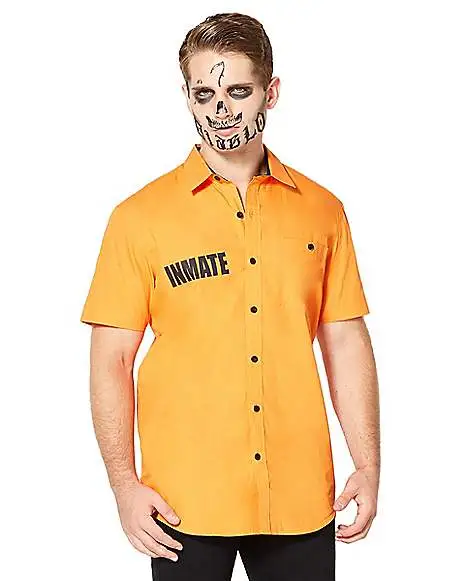 Spirit Halloween Arkham Inmate Work Shirt - Suicide Squad