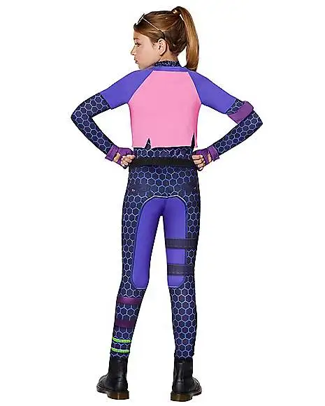 Spirit Halloween Girls Brite Bomber Costume - Fortnite - Image 2