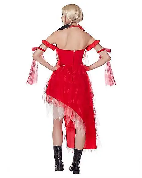 Spirit Halloween Adult Harley Quinn Red Dress - The Suicide Squad - Image 2