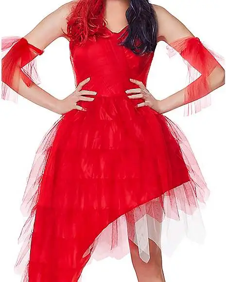 Spirit Halloween Adult Harley Quinn Red Dress - The Suicide Squad - Image 3