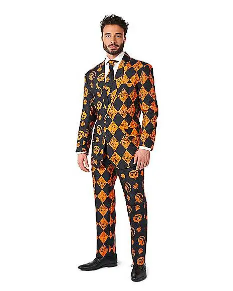 Spirit Halloween Adult Distressed Pumpkin Party Suit - Image 2