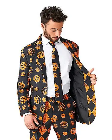Spirit Halloween Adult Distressed Pumpkin Party Suit - Image 4
