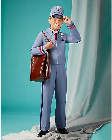 Spirit Halloween Kids Retro Mail Carrier Costume