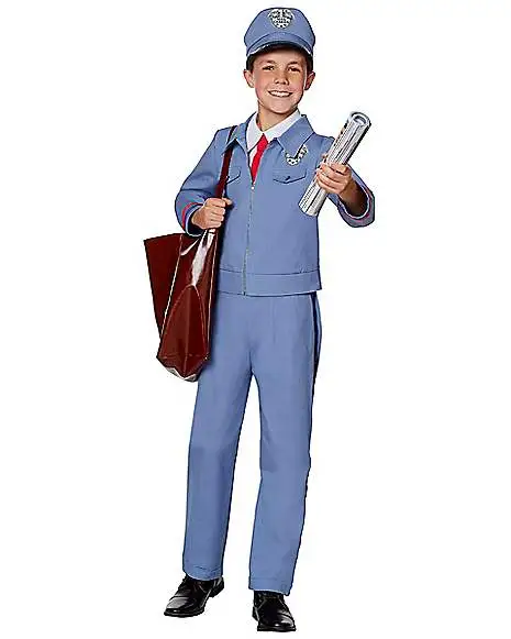 Spirit Halloween Kids Retro Mail Carrier Costume - Image 2